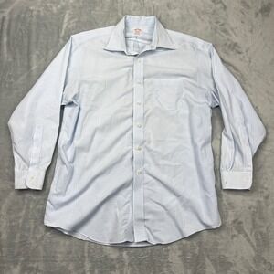 Brooks Brothers Madison Dress Shirt‎ Men's 16.5-33 Blue White Non Iron Gingham
